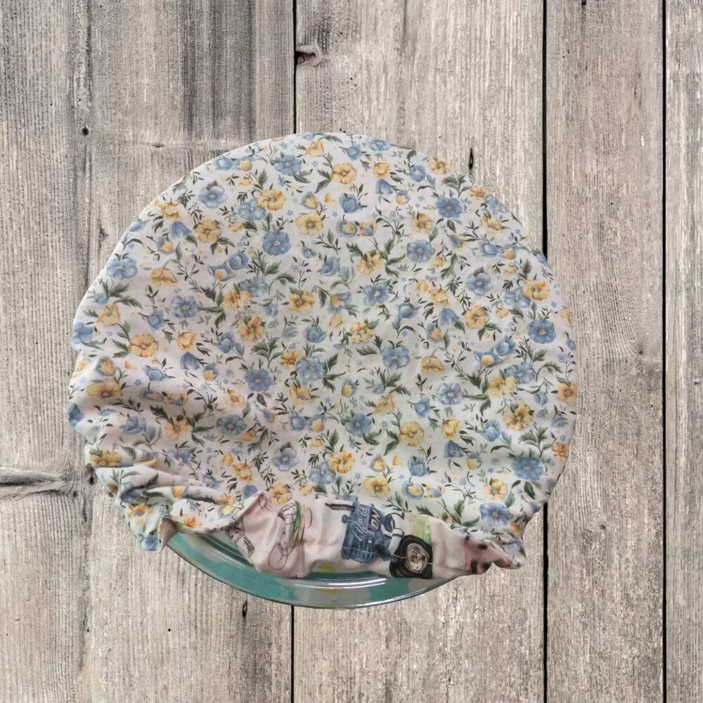 Kitchenaid Bowl Cover Reversible Farm and Blue Floral Mixer Bowl Cover